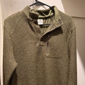 Magellan Outdoors Men's Green Zip-Up Sweater